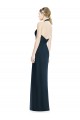 Sleeveless Dark Navy Halter Neck Open Back Soft Chiffon A-Line Formal Dress / Bridesmaid Dress Newcastle