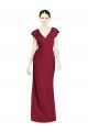 Sleeveless Burgundy V-Neck V-Back Soft Chiffon Trumpet Bridesmaid Dress Newcastle
