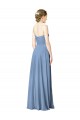 Sleeveless Dusty Blue Sweetheart Low Back Chiffon A-Line Bridesmaid Dresses Newcastle