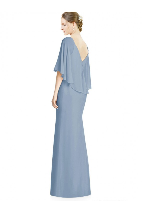 Sleeveless V-Neck Soft Chiffon Trumpet Bridesmaid Dress Newcastle