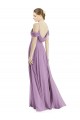Sleeveless Off the Shoulder Open Back Soft Chiffon A-Line Semi Formal Evening Dress / Bridesmaid Dress Newcastle