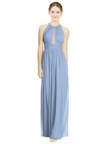 Sleeveless Halter Neck Chiffon A-Line Wedding Party Dress Newcastle