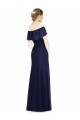 Sleeveless Dark Navy Off the Shoulder Soft Chiffon Trumpet Bridesmaid Dress Newcastle