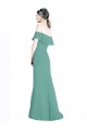 Sleeveless Icelandic Silver Off the Shoulder Soft Chiffon A-Line Bridal Party Dress Newcastle