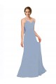 Sleeveless Dusty Blue Spaghetti Straps Chiffon A-Line Bridesmaid Dress / Evening Dress Newcastle