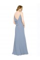 Sleeveless Dusty Blue Spaghetti Straps Chiffon A-Line Bridesmaid Dress / Evening Dress Newcastle