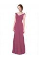 Sleeveless Mauve Taupe V-Neck Soft Chiffon A-Line Bridesmaid Dress Newcastle
