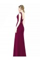 Sleeveless Boat Neck Low Back Soft Chiffon A-Line Bridesmaid Dress Newcastle