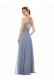 Sleeveless Halter Neck Soft Chiffon A-Line Evening Dress / Bridal Party Dress Newcastle