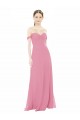 Cap Sleeves Off the Shoulder Soft Chiffon A-Line Formal Dress / Bridesmaid Dress Newcastle