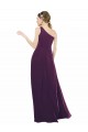 Sleeveless Grape One Shoulder Chiffon A-Line Bridal Party Dress / Evening Dress Newcastle