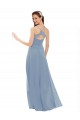 Sleeveless Spaghetti Straps Open Back Soft Chiffon & Lace A-Line Bridesmaid Dress Newcastle