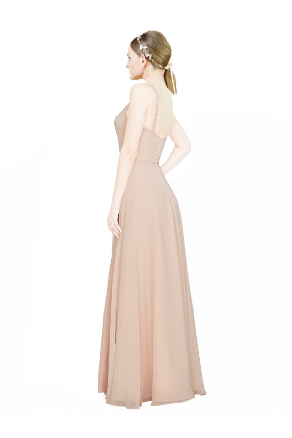 Sleeveless V-Neck Luxe Chiffon A-Line Bridesmaid Dress / Evening Dress Newcastle