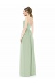 Sleeveless Sage Sweetheart Low Back Soft Chiffon A-Line Semi Formal Evening Dress / Bridesmaid Dress Newcastle