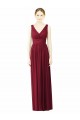Sleeveless Burgundy V-Neck V-Back Soft Chiffon A-Line Bridesmaid Dress / Formal Dress Newcastle
