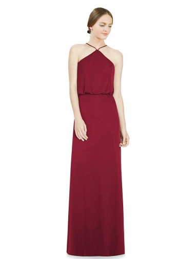 Sleeveless Halter Neck Open Back Soft Chiffon A-Line Bridesmaid Dress Newcastle