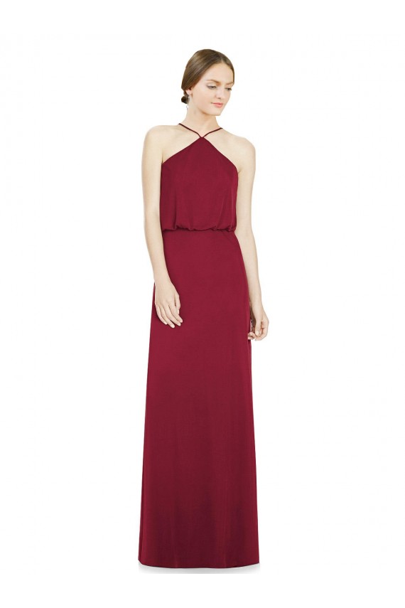 Sleeveless Halter Neck Open Back Soft Chiffon A-Line Bridesmaid Dress Newcastle