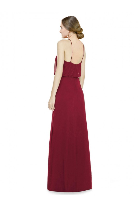 Sleeveless Halter Neck Open Back Soft Chiffon A-Line Bridesmaid Dress Newcastle
