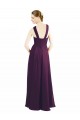Sleeveless Grape Halter Neck Long Soft Chiffon A-Line Bridesmaid Dresses Newcastle