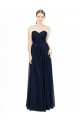 Sleeveless Dark Navy Sweetheart Low Back Chiffon A-Line Bridesmaid Dress / Evening Dress Newcastle