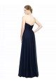 Sleeveless Dark Navy Sweetheart Low Back Chiffon A-Line Bridesmaid Dress / Evening Dress Newcastle