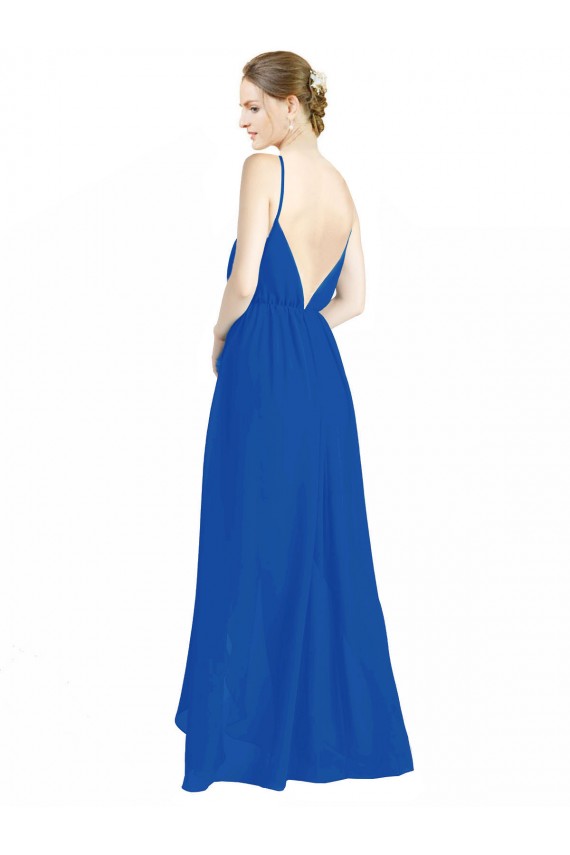 Sleeveless Spaghetti Straps Open Back Luxe Chiffon A-Line Bridesmaid Dress Newcastle