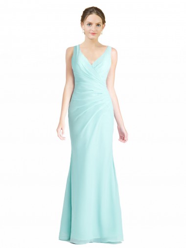 Sleeveless V-Neck Soft Chiffon & Lace Mermaid Bridesmaid Dress Newcastle