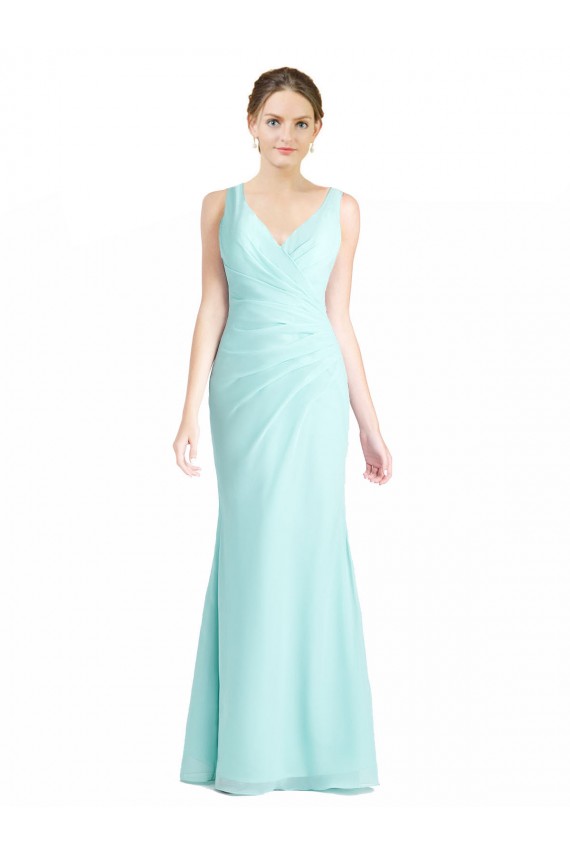 Sleeveless V-Neck Soft Chiffon & Lace Mermaid Bridesmaid Dress Newcastle