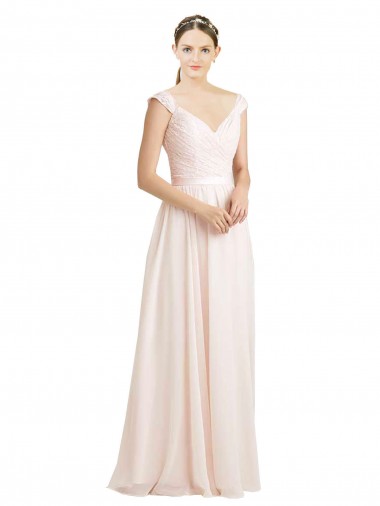 Sleeveless Sweetheart Open Back Soft Chiffon & Lace A-Line Bridesmaid Dress Newcastle