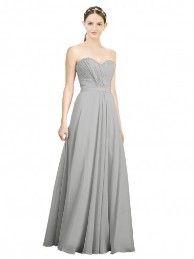 Sleeveless Sweetheart Open Back Soft Chiffon A-Line Bridesmaid Dresses Newcastle