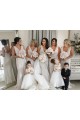 Sleeveless V-Neck Low Back Soft Chiffon A-Line Bridesmaid Dress Newcastle