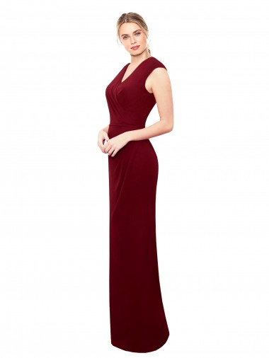 Sleeveless V-Neck Keyhole Back Soft Chiffon Mermaid Prom Dress / Bridesmaid Dress Newcastle