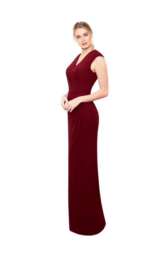 Sleeveless V-Neck Keyhole Back Soft Chiffon Mermaid Prom Dress / Bridesmaid Dress Newcastle