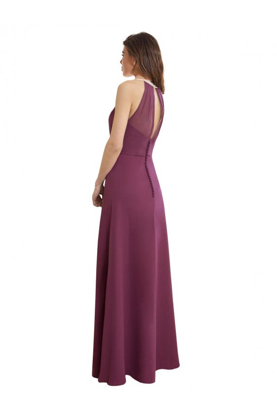 Sleeveless Sweetheart Keyhole Back Chiffon A-Line Bridesmaid Dress / Evening Gowns Newcastle