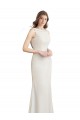 Sleeveless Boat Neck V-Back Soft Chiffon & Satin Mermaid Bridesmaid Dress Newcastle