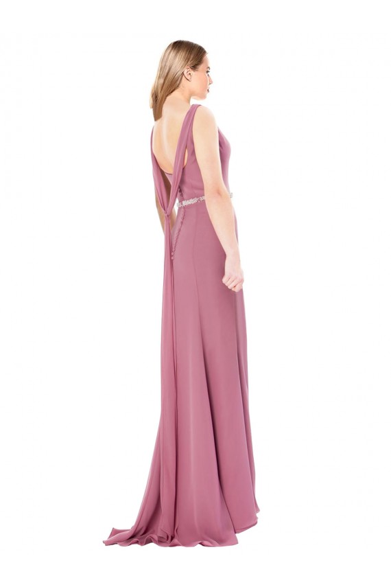 Sleeveless Sweetheart Low Back Soft Chiffon Sheath Prom Dress / Bridesmaid Dress Newcastle