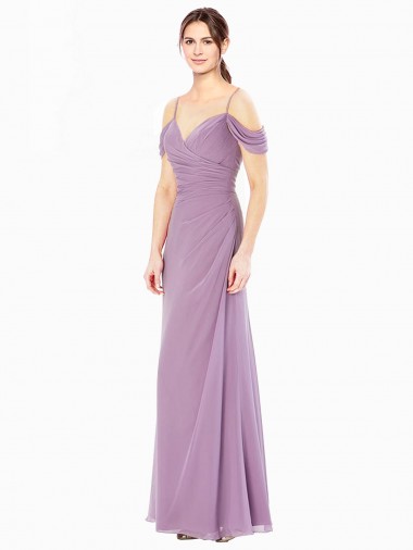 Sleeveless Off the Shoulder Soft Chiffon Sheath Bridesmaid Dress / Formal Dress Newcastle