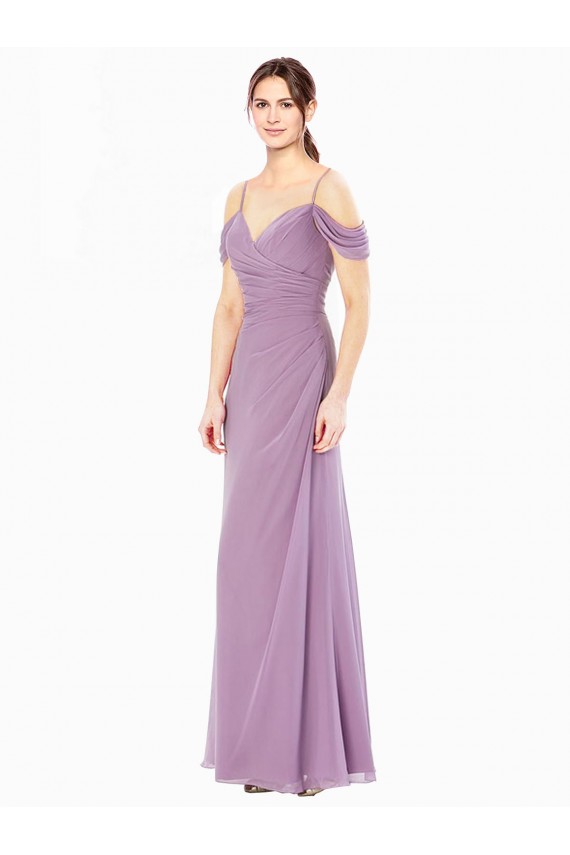 Sleeveless Off the Shoulder Soft Chiffon Sheath Bridesmaid Dress / Formal Dress Newcastle