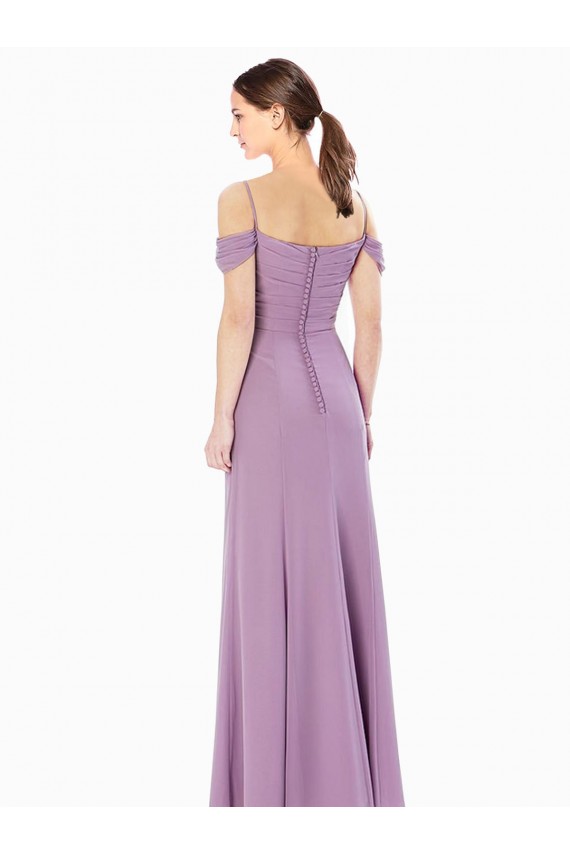 Sleeveless Off the Shoulder Soft Chiffon Sheath Bridesmaid Dress / Formal Dress Newcastle