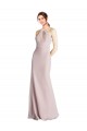 Sleeveless Halter Neck Open Back Soft Chiffon Sheath Bridesmaid Dress Newcastle