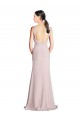 Sleeveless Halter Neck Open Back Soft Chiffon Sheath Bridesmaid Dress Newcastle