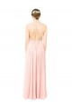 Sleeveless Pink Halter Neck Open Back Soft Chiffon A-Line Formal Dress / Bridesmaid Dress Newcastle