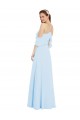 Cold Shoulder Halter Neck Soft Chiffon A-Line Formal Dress / Bridesmaid Dress Newcastle