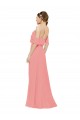 Sleeveless Watermelon Off the Shoulder Soft Chiffon A-Line Bridesmaid Dress Newcastle