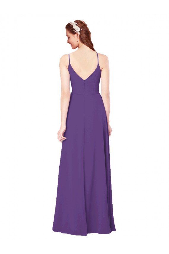 Sleeveless High Neck Soft Chiffon Sheath Bridesmaid Dress Newcastle