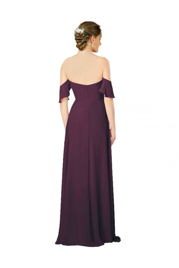 Cold Shoulder Sweetheart Soft Chiffon Sheath Formal Dress / Bridesmaid Dress Newcastle