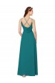 Sleeveless High Neck Criss Cross Back Soft Chiffon Sheath Bridesmaid Dress Newcastle