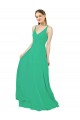 Sleeveless V-Neck Criss Cross Back Soft Chiffon Sheath Bridesmaid Dress Newcastle