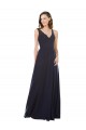 Sleeveless V-Neck Keyhole Back Soft Chiffon & Lace A-Line Bridesmaid Dress Newcastle