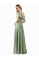 Flutter Sleeves One Shoulder Soft Chiffon A-Line Bridesmaid Dress Newcastle